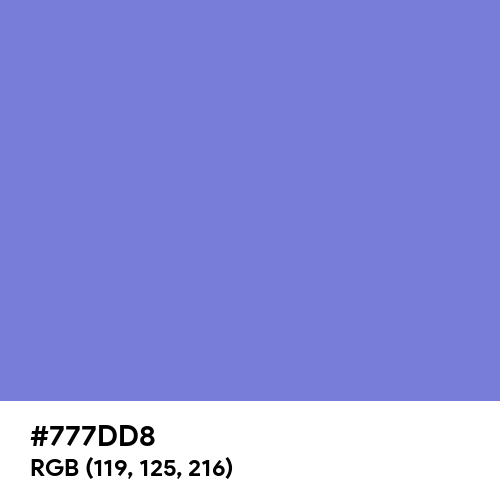 Violet-Blue (Crayola) (Hex code: 777DD8) Thumbnail