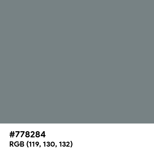 Gray (HTML/CSS Gray) (Hex code: 778284) Thumbnail