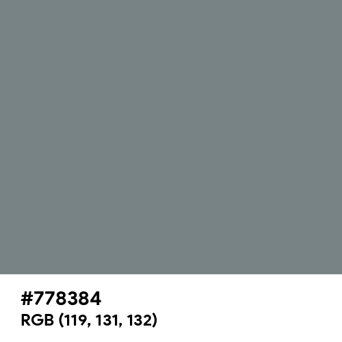 Gray (HTML/CSS Gray) (Hex code: 778384) Thumbnail