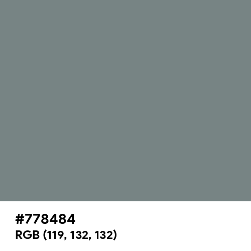 Gray (HTML/CSS Gray) (Hex code: 778484) Thumbnail