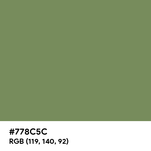 Camouflage Green (Hex code: 778C5C) Thumbnail