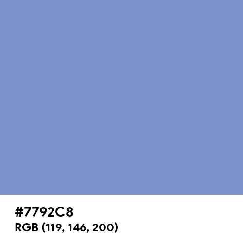 Dark Pastel Blue (Hex code: 7792C8) Thumbnail