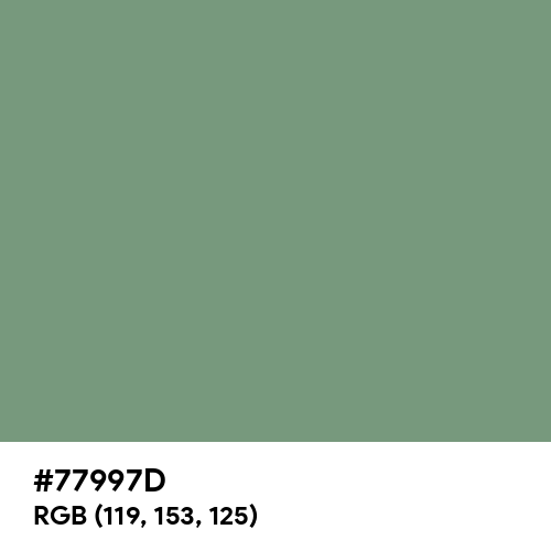 Orient Green (Hex code: 77997D) Thumbnail