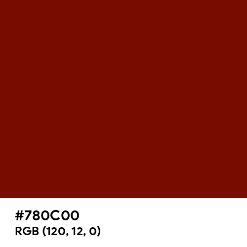 Barn Red (Hex code: 780C00) Thumbnail