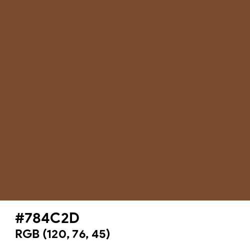 Brown Leather (Hex code: 784C2D) Thumbnail