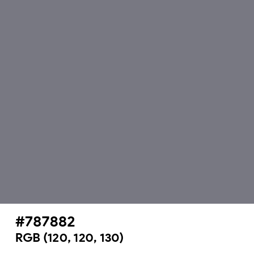 Gray (HTML/CSS Gray) (Hex code: 787882) Thumbnail