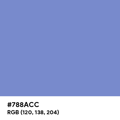 Dark Pastel Blue (Hex code: 788ACC) Thumbnail