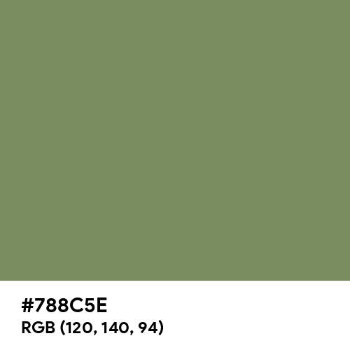 Camouflage Green (Hex code: 788C5E) Thumbnail