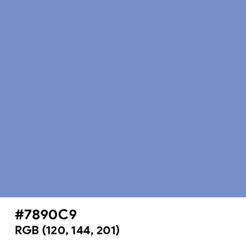 Dark Pastel Blue (Hex code: 7890C9) Thumbnail