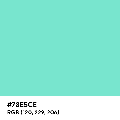 Middle Blue Green (Hex code: 78E5CE) Thumbnail
