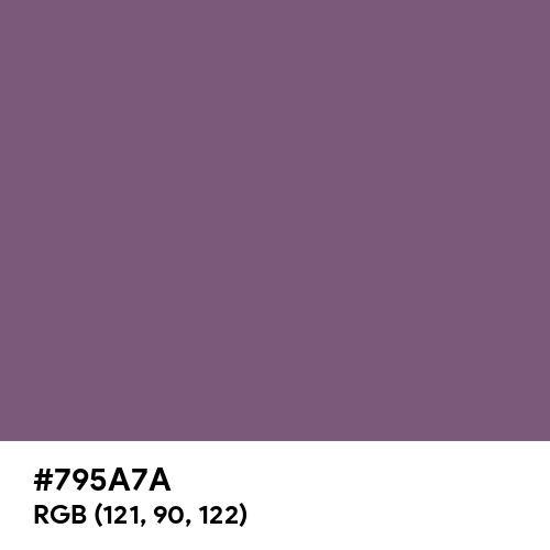 Old Lavender (Hex code: 795A7A) Thumbnail