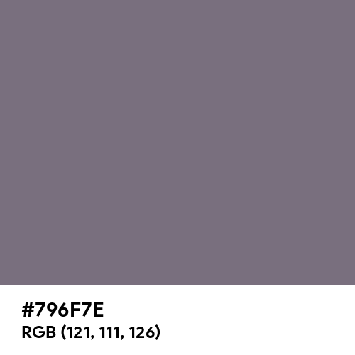Old Lavender (Hex code: 796F7E) Thumbnail