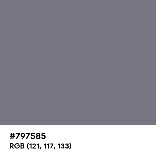 Gray (HTML/CSS Gray) (Hex code: 797585) Thumbnail