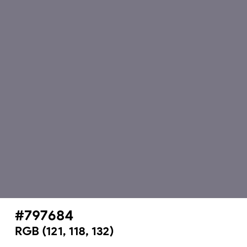 Gray (HTML/CSS Gray) (Hex code: 797684) Thumbnail