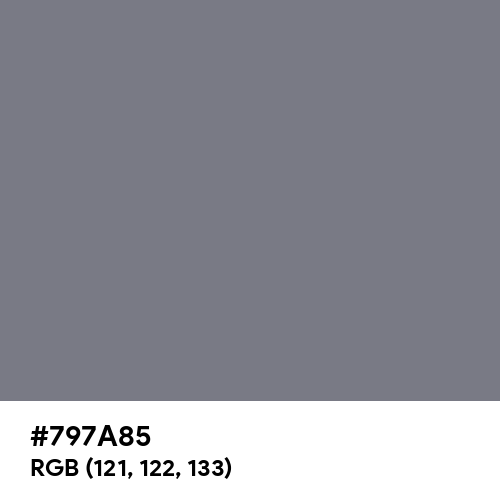 Gray (HTML/CSS Gray) (Hex code: 797A85) Thumbnail