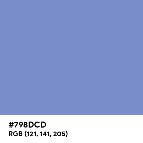 Dark Pastel Blue (Hex code: 798DCD) Thumbnail