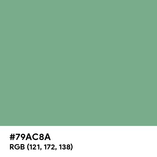 Iguana Green (Hex code: 79AC8A) Thumbnail