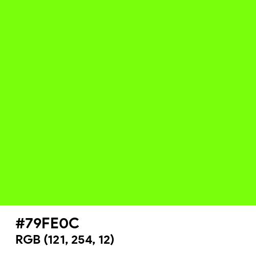Fluorescent Green (Hex code: 79FE0C) Thumbnail