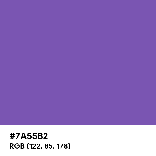 Royal Purple (Hex code: 7A55B2) Thumbnail
