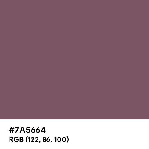 Deep Taupe (Hex code: 7A5664) Thumbnail