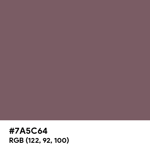 Deep Taupe (Hex code: 7A5C64) Thumbnail