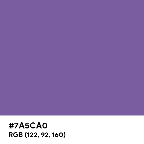 Royal Purple (Hex code: 7A5CA0) Thumbnail