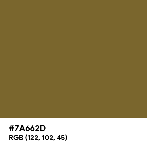 Mustard Green (Hex code: 7A662D) Thumbnail