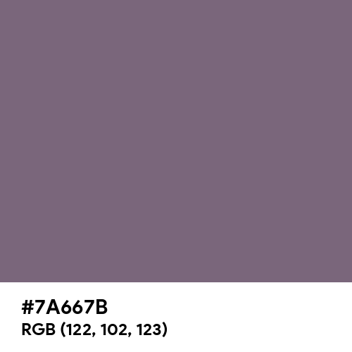 Old Lavender (Hex code: 7A667B) Thumbnail