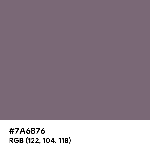 Old Lavender (Hex code: 7A6876) Thumbnail