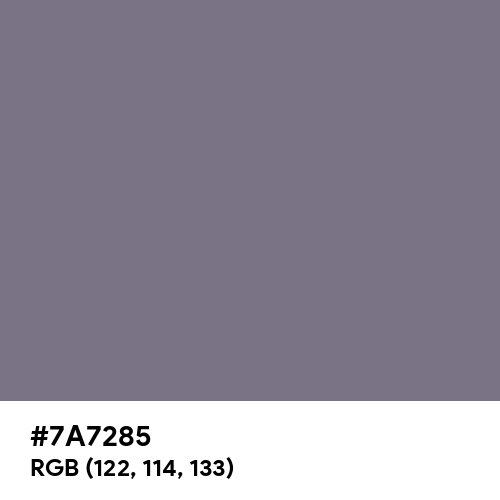 Gray (HTML/CSS Gray) (Hex code: 7A7285) Thumbnail