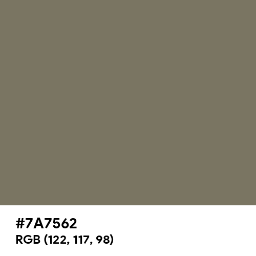 Lapwing Grey Green (Hex code: 7A7562) Thumbnail