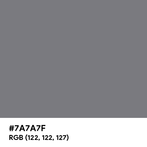 Gray (HTML/CSS Gray) (Hex code: 7A7A7F) Thumbnail