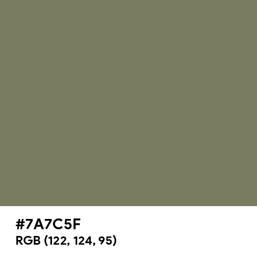 Camouflage Green (Hex code: 7A7C5F) Thumbnail
