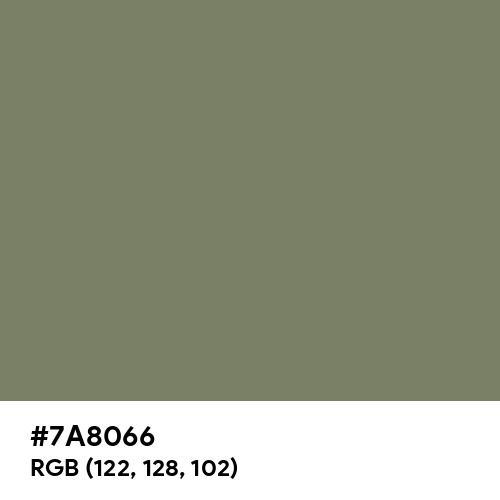 Camouflage Green (Hex code: 7A8066) Thumbnail
