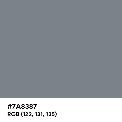 Gray (HTML/CSS Gray) (Hex code: 7A8387) Thumbnail