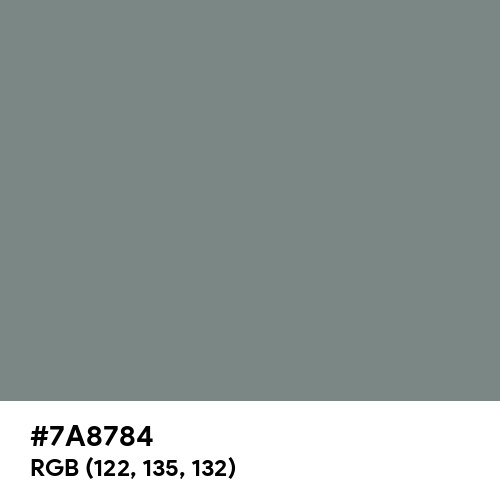 Gray (HTML/CSS Gray) (Hex code: 7A8784) Thumbnail