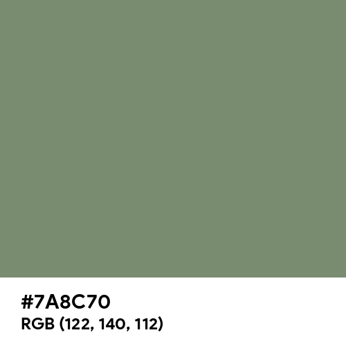 Camouflage Green (Hex code: 7A8C70) Thumbnail