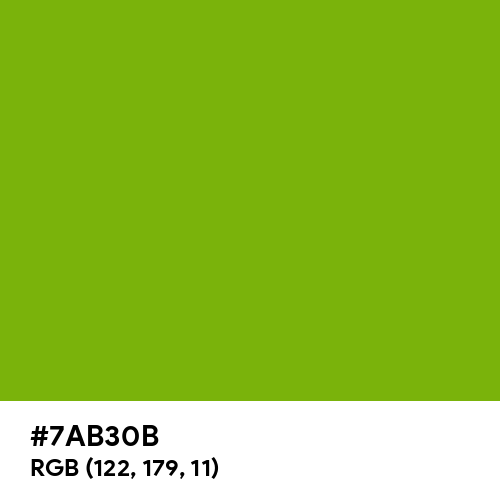 Apple Green (Hex code: 7AB30B) Thumbnail