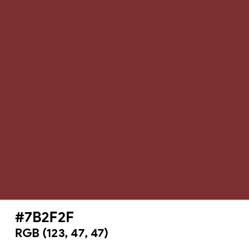 Puce Red (Hex code: 7B2F2F) Thumbnail