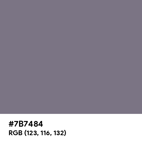 Gray (HTML/CSS Gray) (Hex code: 7B7484) Thumbnail