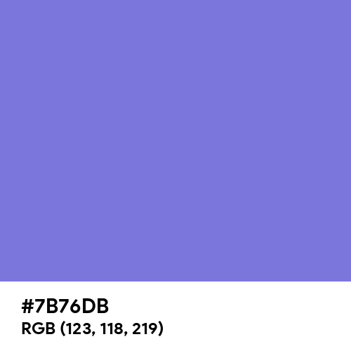 Violet-Blue (Crayola) (Hex code: 7B76DB) Thumbnail