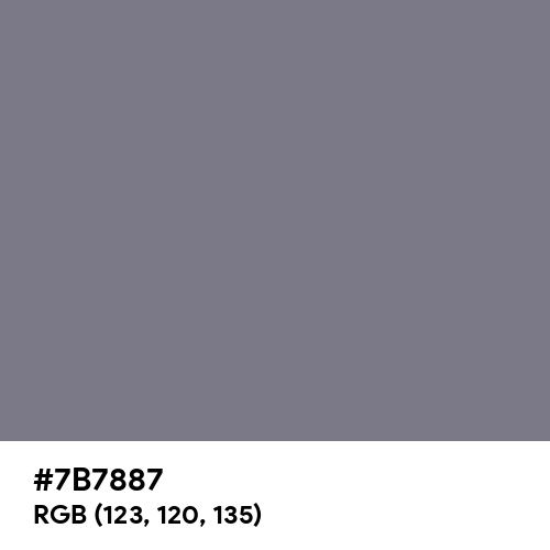 Gray (HTML/CSS Gray) (Hex code: 7B7887) Thumbnail