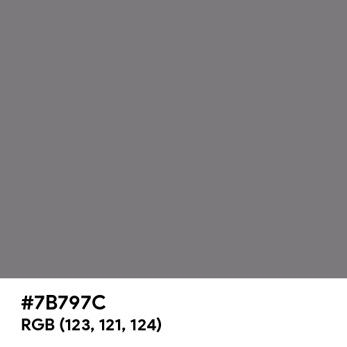 Gray (HTML/CSS Gray) (Hex code: 7B797C) Thumbnail