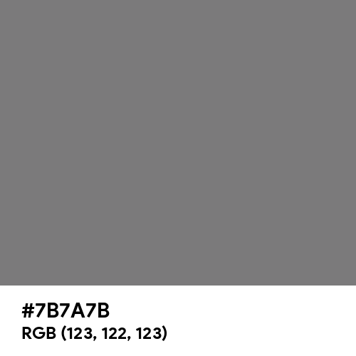 Gray (HTML/CSS Gray) (Hex code: 7B7A7B) Thumbnail