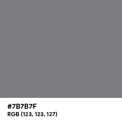 Gray (HTML/CSS Gray) (Hex code: 7B7B7F) Thumbnail