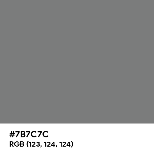 Gray (HTML/CSS Gray) (Hex code: 7B7C7C) Thumbnail