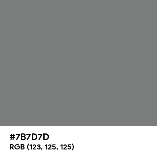 Gray (HTML/CSS Gray) (Hex code: 7B7D7D) Thumbnail