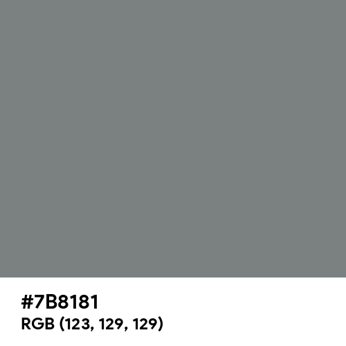 Gray (HTML/CSS Gray) (Hex code: 7B8181) Thumbnail