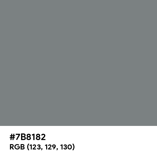 Gray (HTML/CSS Gray) (Hex code: 7B8182) Thumbnail