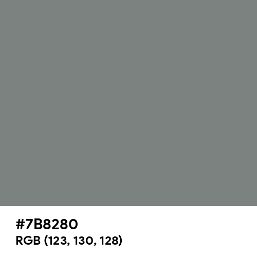 Gray (HTML/CSS Gray) (Hex code: 7B8280) Thumbnail